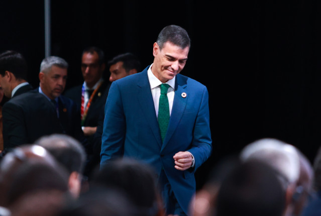El presidente del Gobierno, Pedro Sánchez, interviene en el evento 'Invertir en la solidaridad global: una nueva visión de la cooperación para el desarrollo
