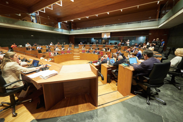 Pleno en el Parlamento de Navarra, a 19 de junio de 2025, en Pamplona, Navarra (España).