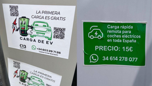 Aedive alerta sobre pegatinas falsas en los puntos de recarga: 