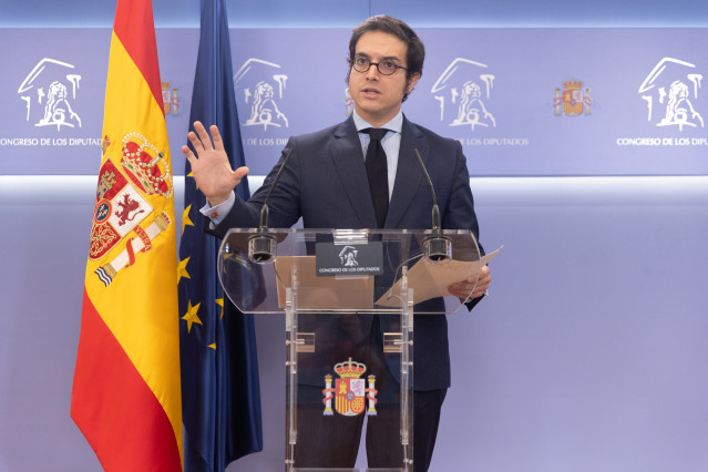 Archivo - El secretario general del grupo parlamentario de Vox en el Congreso, José María Figaredo, en el Congreso de los Diputados.
