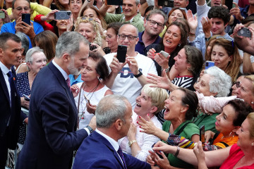 Felipe VI a su llegada a la cena de inauguración de la 28º edición del Foro España-Estados Unidos en Santander