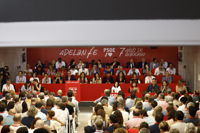 Reunión del Comité Federal del PSOE, en la sede federal del partido, a 5 de julio de 2025, en Madrid (España). El Comité Federal del PSOE que se celebra hoy es clave para la reestructuración interna tras la crisis provocada por el ‘caso Koldo’ y la dimisi