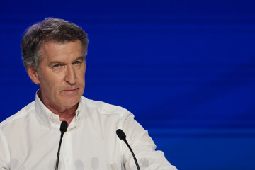 El presidente del PP, Alberto Núñez Feijóo, durante la segunda jornada del XXI Congreso Nacional del Partido Popular, a 5 de julio de 2025, en Madrid (España). Con el lema ‘Toma partido por Espa