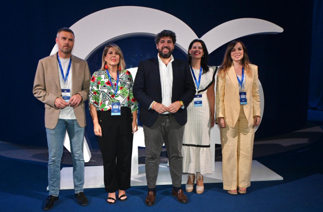 El presidente del Partido Popular de la Región de Murcia (PPRM), Fernando López Miras, en el 21 Congreso Nacional del PP
