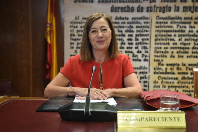 La expresidenta de las Islas Baleares y actual presidenta del Congreso, Francina Armengol, comparece ante la Comisión de Investigación por el ‘caso Koldo’, en el Senado,a 8 de julio de 2025, en Madrid (España).