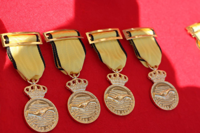 Las medallas entregadas a los efectivos de las Fuerzas Armadas y personal civil condecorados por sus actuaciones para paliar los efectos de la dana del 29 de octubre.