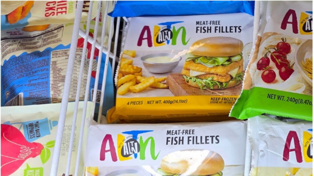 Producto de pescado vegano