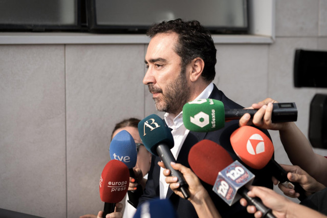 El empresario Víctor de Aldama llega a declarar como testigo y expresidente del Zamora Club de Fútbol por el ascenso del Andorra ante la juez de Majadahonda, a 18 de junio de 2025, en Madrid (España).