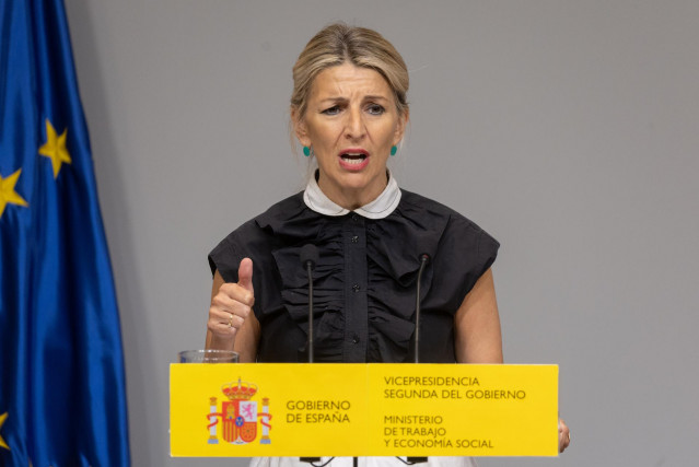 Archivo - La vicepresidenta segunda y ministra de Trabajo y Economía Social, Yolanda Díaz