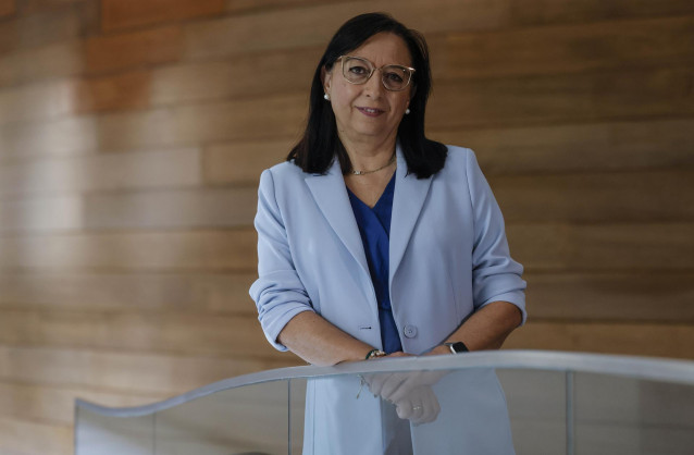 La presidenta de Les Corts, Llanos Massó, en una entrevista con Europa Press