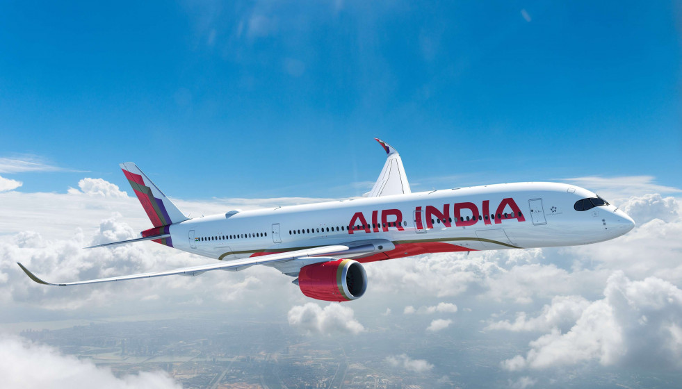 Archivo - Avión Airbus de Air India.