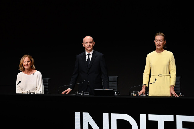 La presidenta de Inditex, Marta Ortega preside la Junta General de accionistas de Inditex, a 15 de julio de 2025, en Arteixo, A Coruña, Galicia (España). La junta de accionistas de Inditex apruuba hoy un plan de incentivos a largo plazo en efectivo y en a