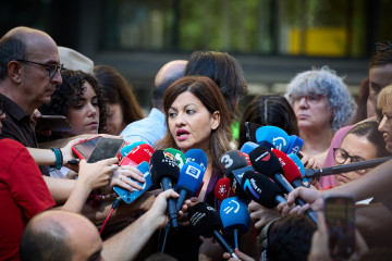 La ministra de Juventud e Infancia, Sira Rego, realiza declaraciones a la prensa tras la Conferencia Sectorial sobre el reparto de menores no acompañados, en el Ministerio de Sanidad y Derechos Socia