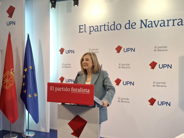 Archivo - La presidenta de UPN, Cristina Ibarrola.