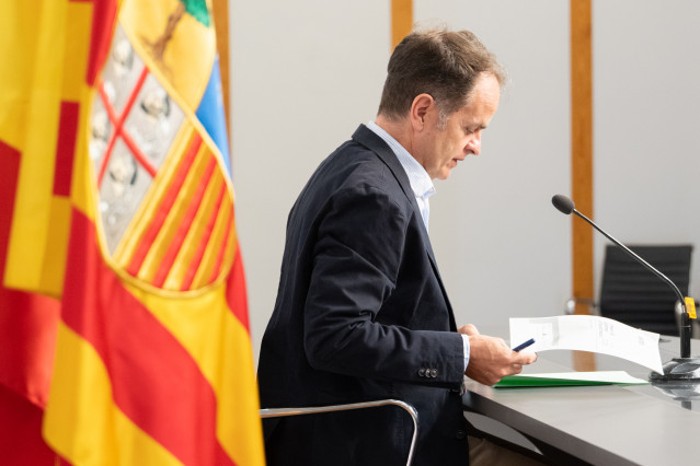El consejero de Hacienda, Interior y Función Pública del Gobierno de Aragón, Roberto Bermúdez de Castro.