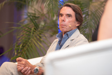 El expresidente del Gobierno, José María Aznar, durante un acto del PP de Ibiza