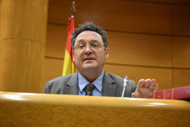 Archivo - El Fiscal General del Estado, Álvaro García Ortiz, durante su comparecencia en la Comisión de Justicia, en el Senado, a 18 de febrero de 2025, en Madrid (España).