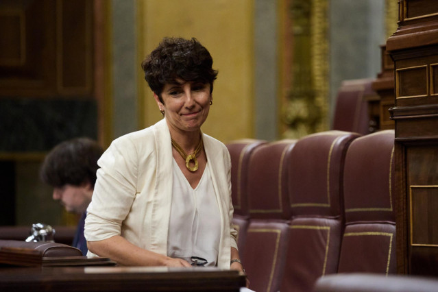 La portavoz del PNV en el Congreso, Maribel Vaquero, durante un pleno extraordinario, en el Congreso de los Diputados, a 9 de julio de 2025, en Madrid (España).