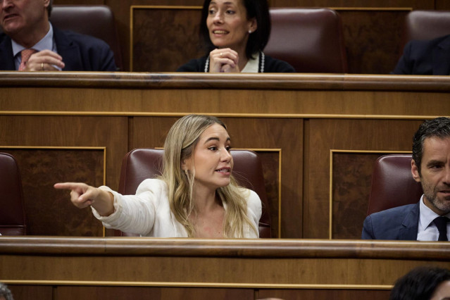 La diputada del PP, Noelia Núñez, durante un pleno en el Congreso de los Diputados, a 25 de junio de 2025, en Madrid (España).