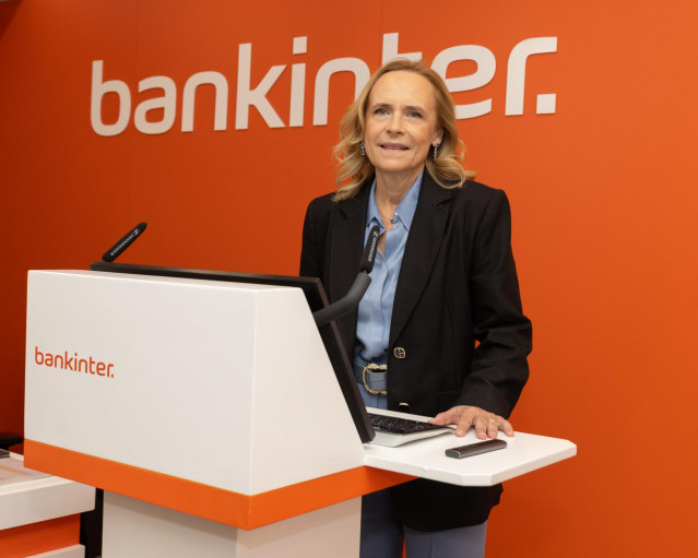 La consejera delegada de Bankinter, Gloria Ortiz, durante la presentación de los resultados de los seis primeros meses del año de Bankinter, a 24 de julio de 2025, en Madrid (España).