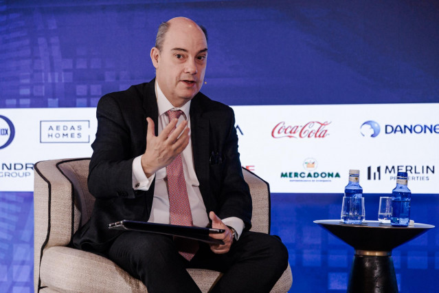 Archivo - El vicepresidente de MAPFRE, José Manuel Inchausti, interviene durante el foro 'Generación de Oportunidades', en el Hotel Rosewood Villa Magna, a 2 de abril de 2025, en Madrid (España).