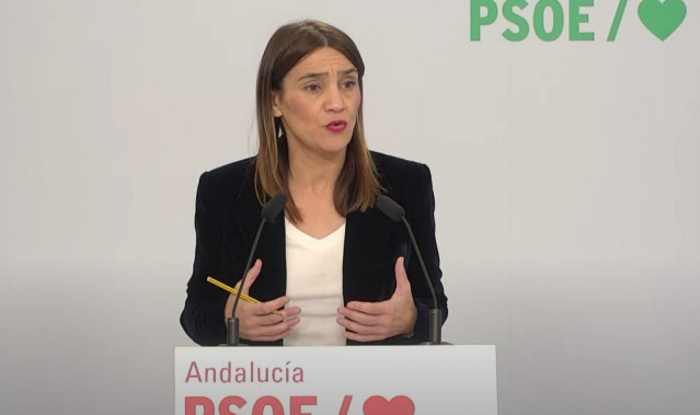 Archivo - La secretaria de Igualdad del PSOE-A, Olga Manzano, en una imagen de archivo