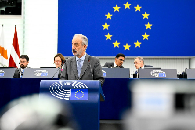 El eurodiputado del PP Millán Mon en Estrasburgo.