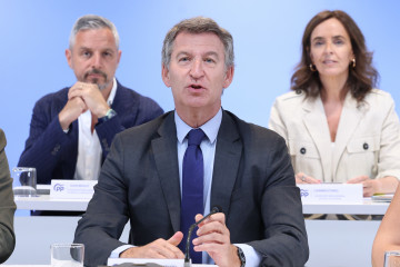 El presidente del Partido Popular, Alberto Núñez Feijóo, preside la reunión del Comité Ejecutivo Nacional del partido, a 28 de julio de 2025, en Madrid (España).