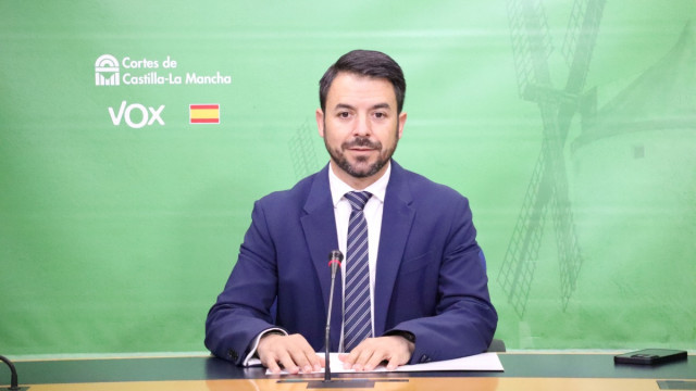 El portavoz de Vox en las Cortes de C-LM, Iván Sánchez.