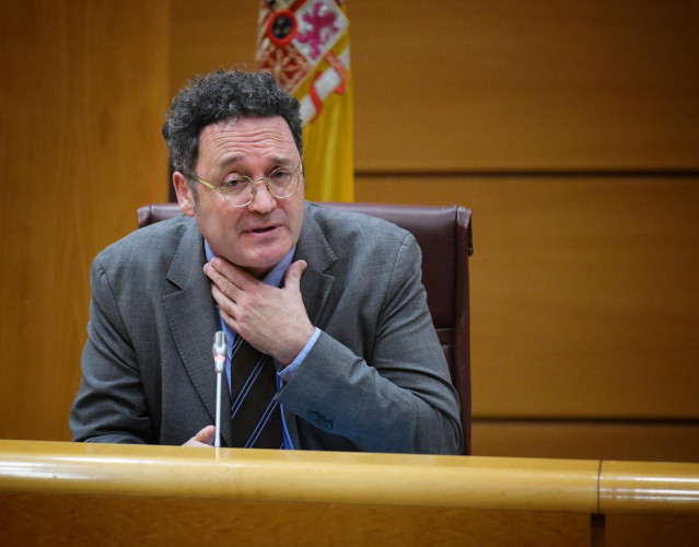 Archivo - El Fiscal General del Estado, Álvaro García Ortiz, durante su comparecencia en la Comisión de Justicia, en el Senado, a 18 de febrero de 2025, en Madrid (España).
