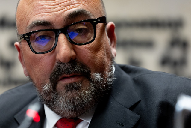 Archivo - El exasesor del exministro José Luis Ábalos, Koldo García, comparece en la Comisión del Senado sobre la investigación de las mascarillas durante el COVID-19, a 22 de abril de 2024, en Madrid (España)