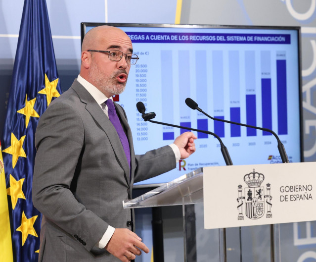 El delegado del Gobierno en la Comunidad de Madrid, Francisco Martín, durante una rueda de prensa, en la Delegación del Gobierno en Madrid