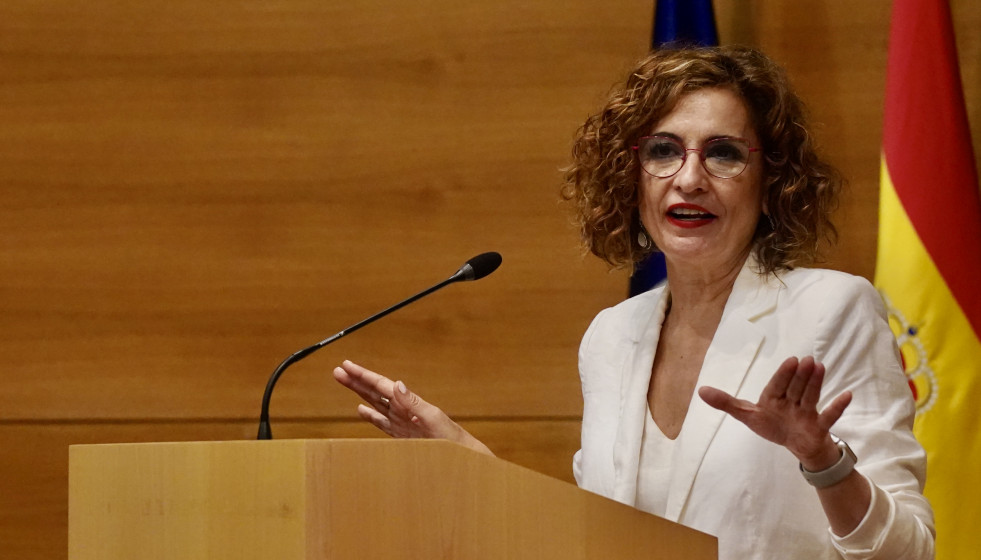 La vicepresidenta primera del Gobierno y ministra de Hacienda, María Jesús Montero.