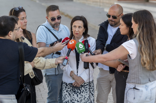La ministra de Defensa, Margarita Robles, a 30 de julio de 2025, en Paracuellos de Jarama, Madrid (España).