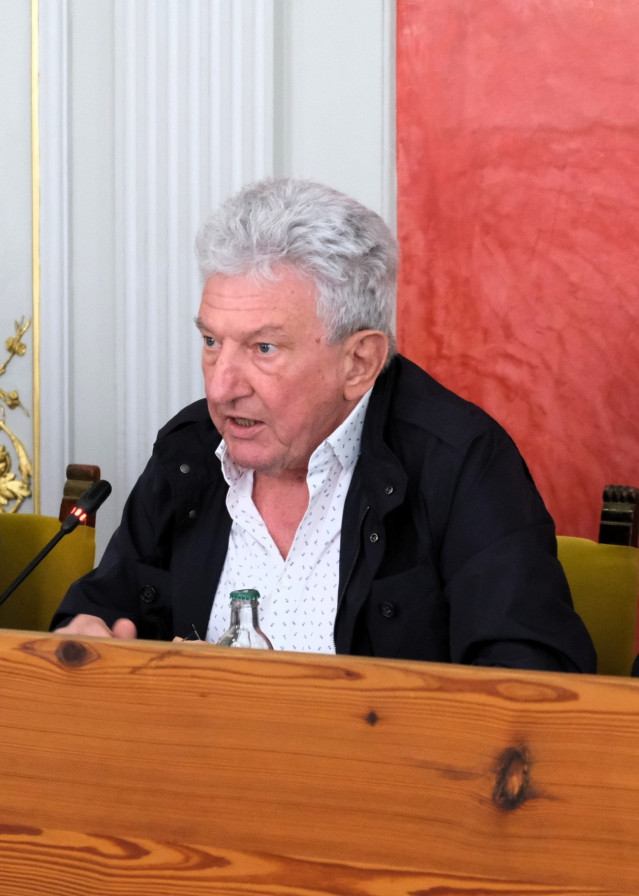 Pedro Quevedo en un pleno de Las Palmas de Gran Canaria