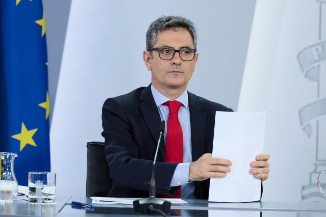 El ministro de la Presidencia, Félix Bolaños