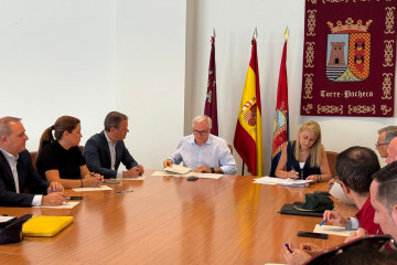 Reunión extraordinaria de la Junta Local de Seguridad de Torre Pacheco, celebrada en el Ayuntamiento