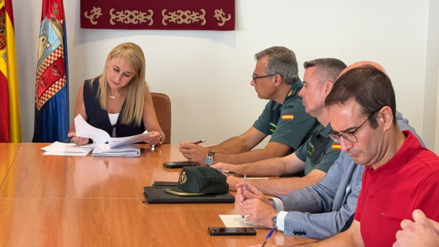 La delegada del Gobierno, Mariola Guevara, en la Junta Local de Seguridad de Torre Pacheco