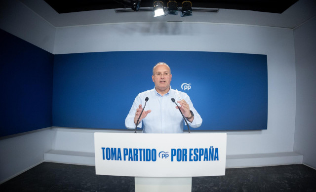 El secretario general del Partido Popular, Miguel Tellado, a 6 de agosto de 2025, en Madrid (España).