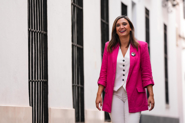 La vicesecretaria general del PSOE-A y portavoz del Grupo Socialista en el Parlamento andaluz, María Márquez, en una entrevista concedida a Europa Press.