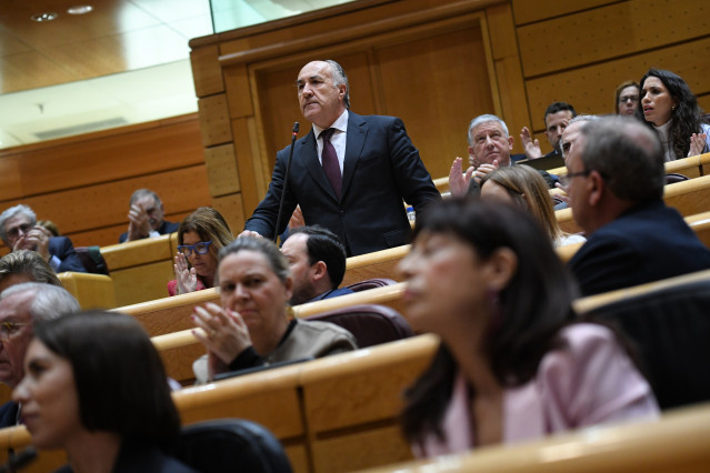 Archivo - El senador del Partido Popular, José Ignacio Landaluce, durante una sesión de control, en el Senado, a 25 de febrero de 2025, en Madrid (España). ARCHIVO.