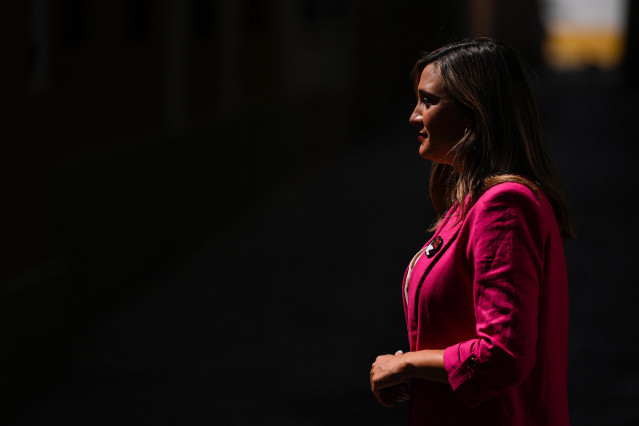 La vicesecretaria general del PSOE-A y portavoz del Grupo Socialista en el Parlamento andaluz, María Márquez, en una entrevista concedida a Europa Press.