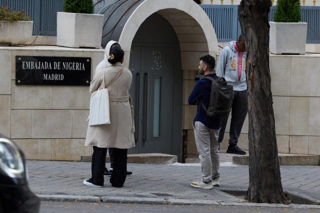 Archivo - Fachada de la Embajada de Nigeria, en Madrid (España)
