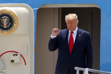EuropaPress 3230763 10 july 2020 us miami us president donald trump clinches his fist as he (1)