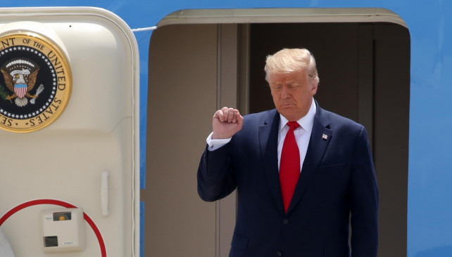 EuropaPress 3230763 10 july 2020 us miami us president donald trump clinches his fist as he (1)