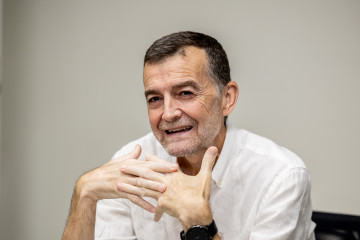El coordinador federal de IU, Antonio Maíllo, durante una entrevista para Europa Press.