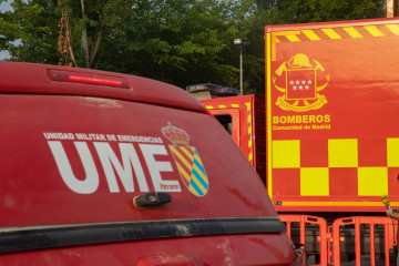 Un camión de la Unidad Militar de Emergencias (UME)