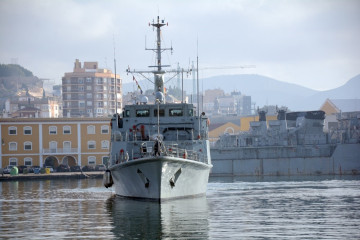 Archivo - Imagen del cazaminas 'Turia' en el puerto de Cartagena