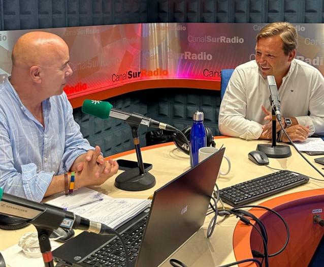 El secretario general del PP-A, Antonio Repullo, en una entrevista en Canal Sur Radio.