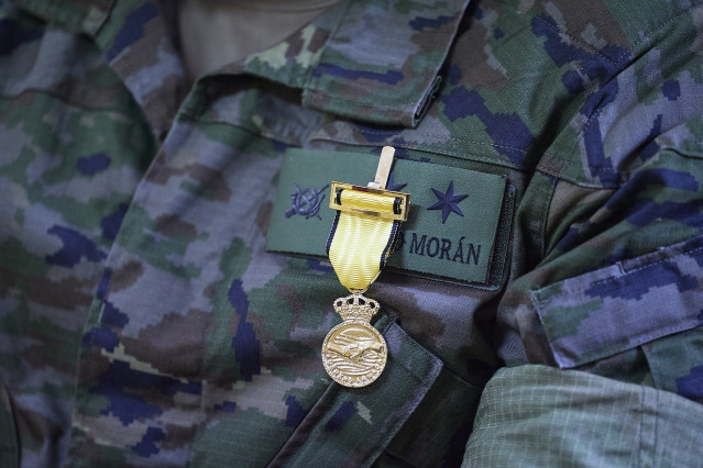 Condecoraciones a la Brigada ‘Guadarrama’ XII, en la base Militar ‘El Goloso’, a 25 de agosto de 2025, en Madrid (España) por su participación en las labores de apoyo con motivo de la dana en Valencia.